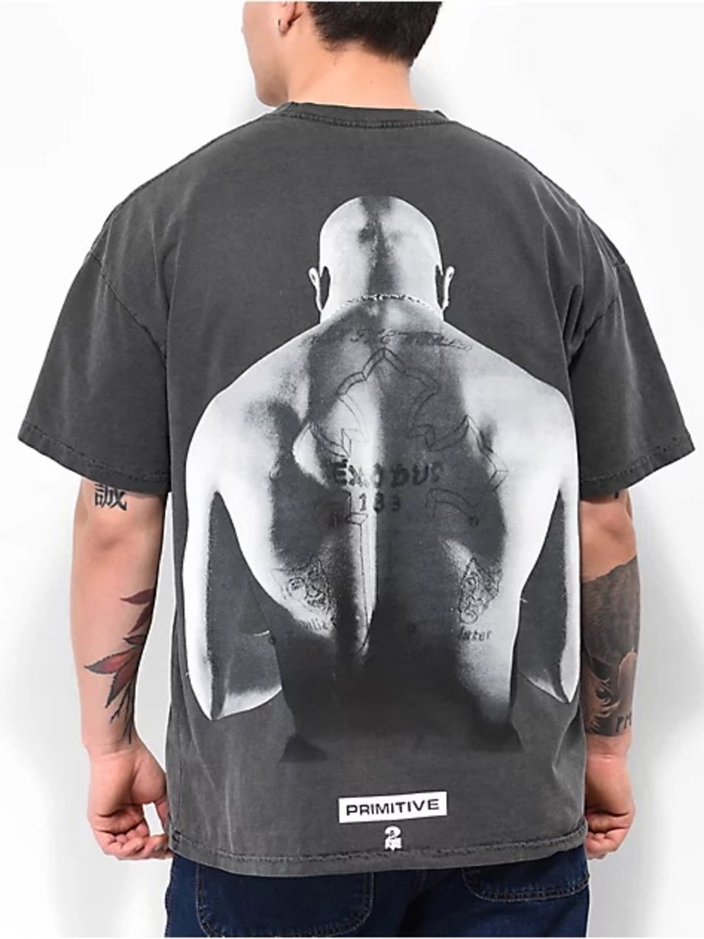 Tupac x Primitive Unisex Forever Washed Black Short Sleeve Tee Size M